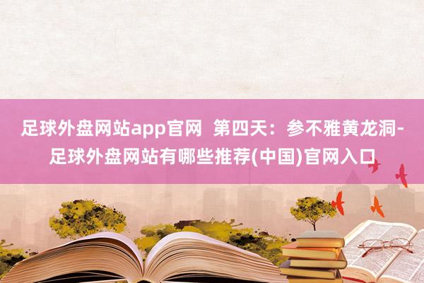 足球外盘网站app官网  第四天：参不雅黄龙洞-足球外盘网站有哪些推荐(中国)官网入口